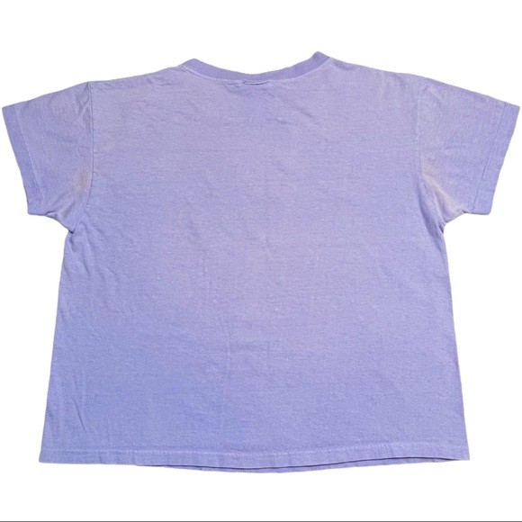 Vintage 90s Oversized Crop Top ENDANGERED ANIMALS A+ Fade sz OSFA - Picture 2 of 7